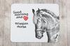 Friesian horse I - mouse pad with print, personalized pad with a horse, unique gadget for an office worker from the Art-Dog brand