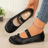 Fashion 2025 Women's Mary Jane Shoes Ballet Flats Female Bow Silk Satin Shoes Round Toe Flat Women Plus Size Shallow Mouth Shoes