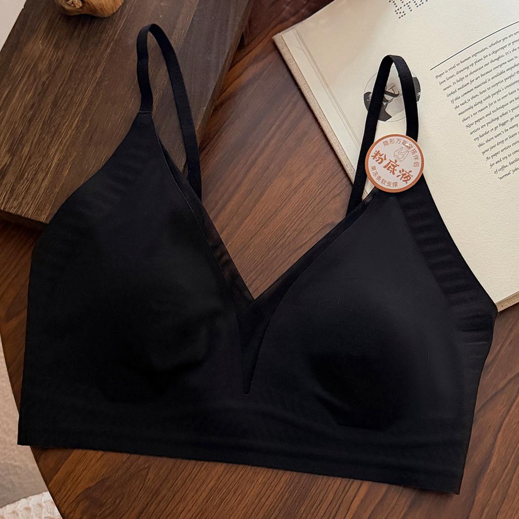 Ultra-thin Satin Mesh Beauty Back Underwear Women's Big Breasts Show Small and Thin, Close Sub-breasts To Prevent Sagging, Summer Ice Silk Bra Cover
