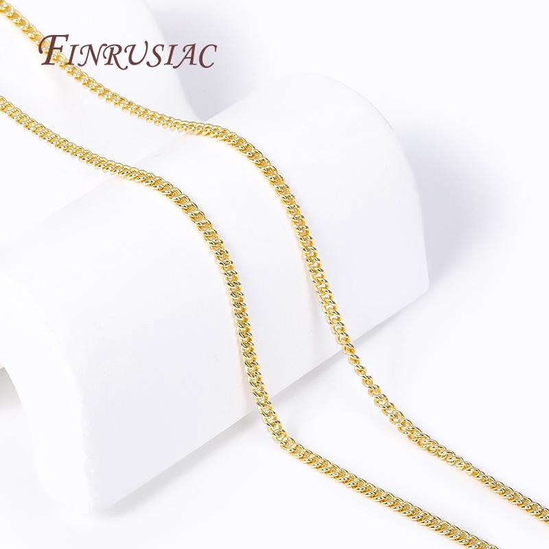 Wholesale Bulk Metal Chains 18K Gold Plated 2.7mm Link Chains For DIY Necklace Handmade Jewelry Making Findings Accessories