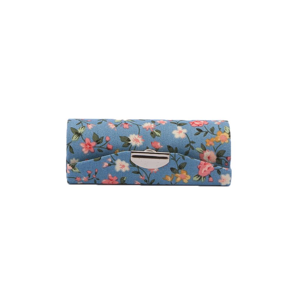 Lipstick Storage Cosmetic Bags with Mirror Small Flower Printing Lipstick Box Lipstick Holder Lipstick Case Packaging Box