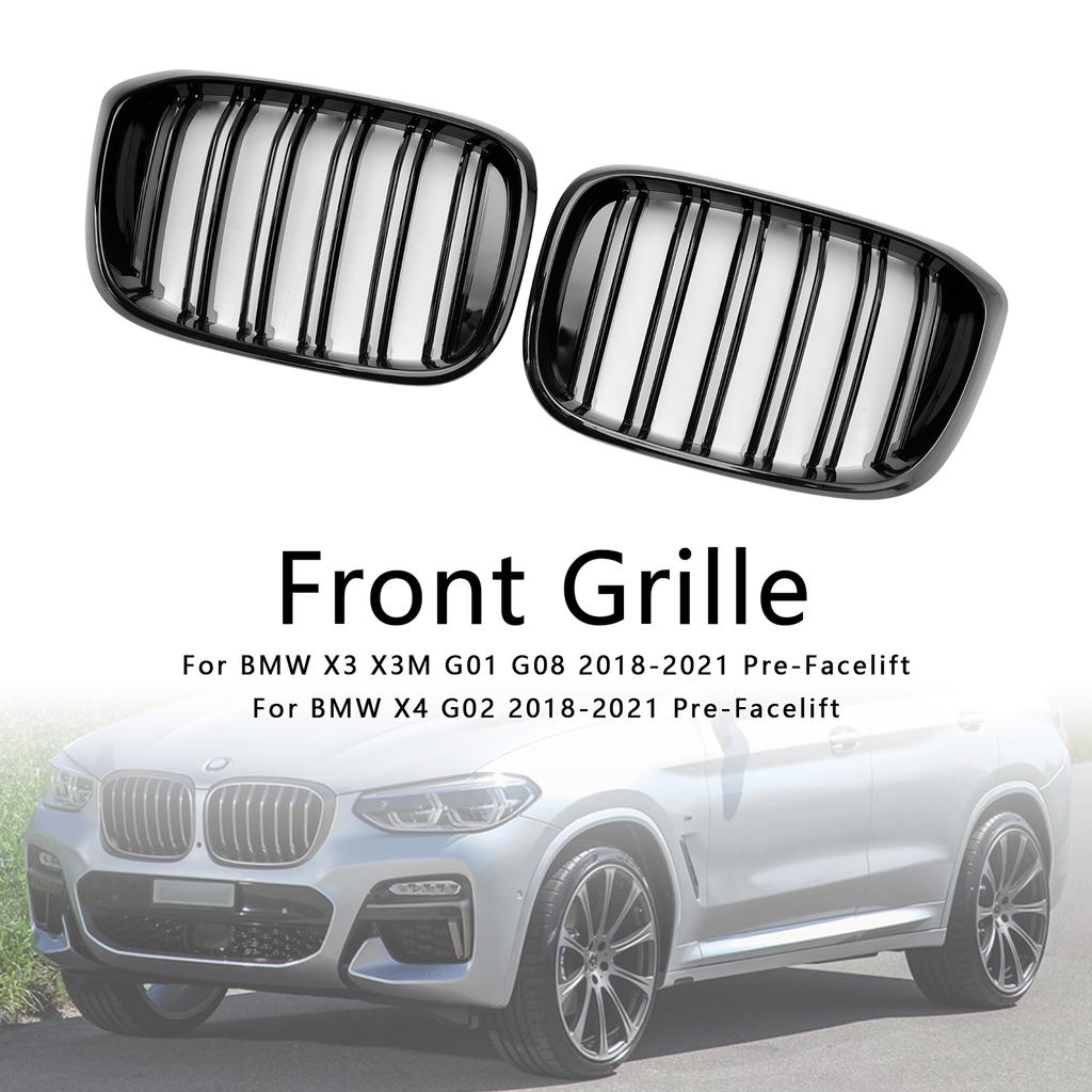 Front Kidney Grille Mesh Grill Fit for BMW X4 G02 X3 G01 G08 2018-2021 Pre LCI