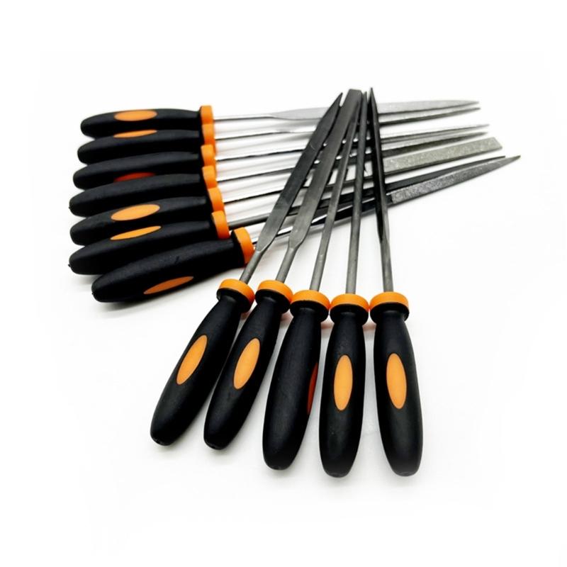 13Piece Sturdy File Set with Cleaning Brush Complete File Set with Cleaning Brush for Diverse Materials Shaping Needs