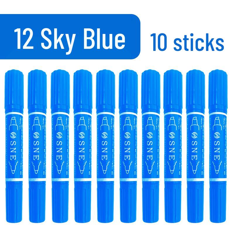 Snail Double-Tip Oil-Based Markers - 40 Watercolor Colors, Broad & Fine Tips for Drawing and Outlining