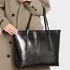 Spacious Solid Tote Bag for Women Casual Shoulder Handbag for Work Commute and Shopping