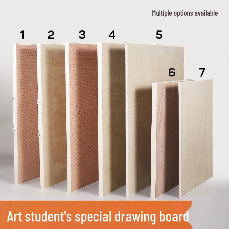 8K4 Sketch Drawing Board with Wooden Handle and Solid Mahogany Edge - Ideal for Quick Sketches and Studio Art.