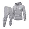 Men's Printed Hooded Sweatshirt And Sweatpants Casual Sports Suit