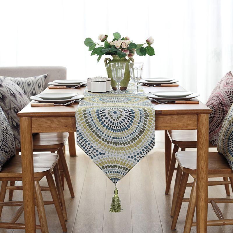 

Nordic Restaurant Table Runner Dining Table Fabric Decorative Napkin Bench Cover Towel Minimalist Modern Living Room Coffee Table Flag Bed Runner Sif-Green 32*200cm (for 140-160cm furniture)