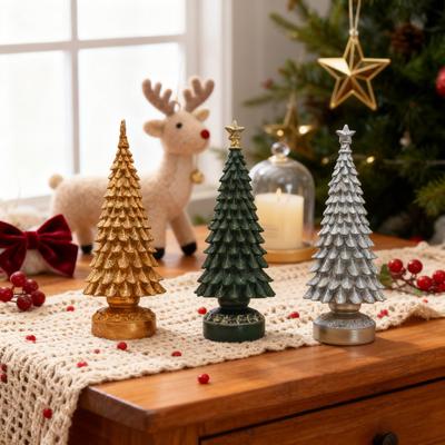 Cross-border Mini Christmas Tree Resin Ornament - Creative Gift Decoration
