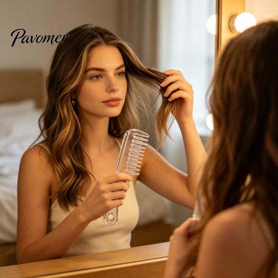 Hair Essence Applicator Oil Comb, Refillable Scalp for Growth & Easy Clean Massager Massage, Minoxidil Roller Ball Comb Men Women Essential Brush