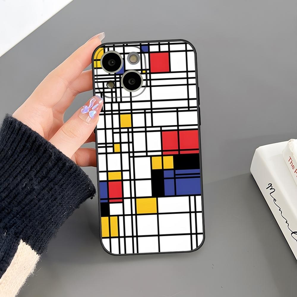 M-Mondrians Phone Case For Iphone 17 Air 15 Pro Max 14 Pro 16 Plus 12 13 11 Xr X Xs 8 7 Plus Back Cover