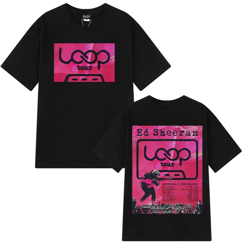 2526 Summer Ed Sheeran Loop Tour Australia and New Zealand Tour Men Women Aesthetic 100 Pure Cotton Printed Leisure Tshirt