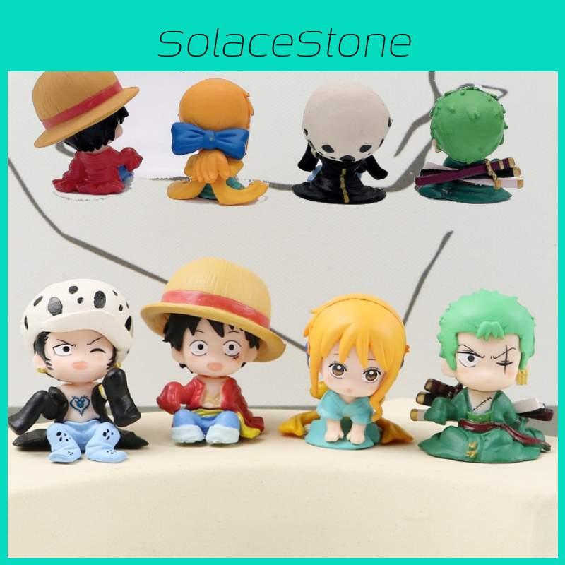 One Piece Action Figure Set With Luffy, Zoro, Nami, And Law Cute And Collectible Anime Toys