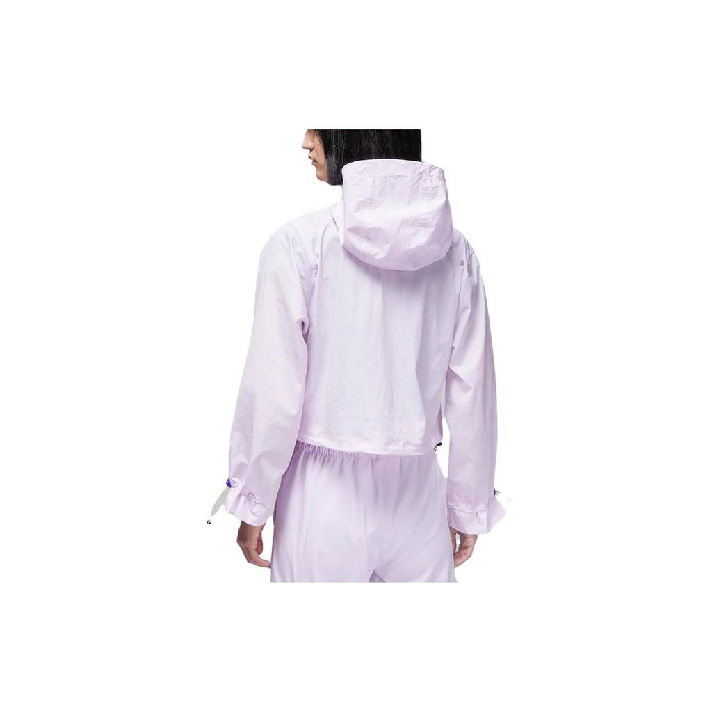 Jordan Solid Color Logo Zip-Up Lightweight Jacket Women Outerwear Light-Grape DX0457-509