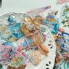 50pcs cartoon transparent object stickers luggage laptop scrapbook diary DIY skateboard guitar helmet DIY sticker painting