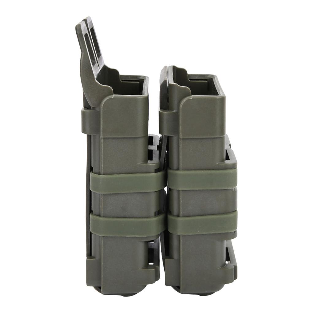 Portable Mag Fast Attach Pouch Molle System Module Double Ammo Holder Carrier Army Green