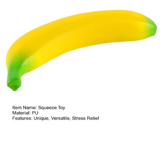 Banana Squeeze Toy Soft Stress Relief Toy for Kids Adults Stretchable Banana Fidget Toy for Concentration And Relaxation at Work School