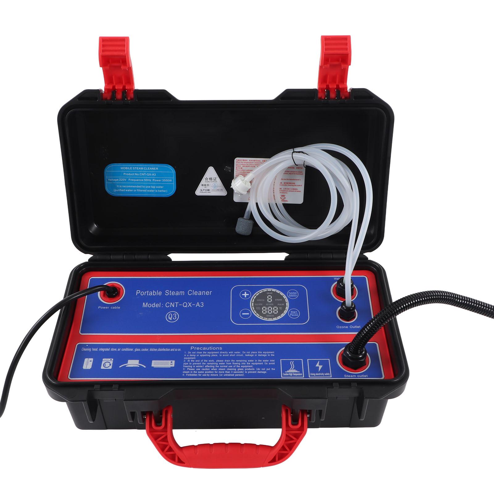 High Pressure Steam Cleaner Handheld Commerical High Temperature Cleaning Machine for Car Kitchen 1700W US Plug 110V ABS+stainless steel