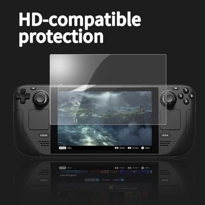 Game Console Tempered Film Transparent Anti-scratch 9H Game Console Screen Glass Protector Full Cover for Steam Deck