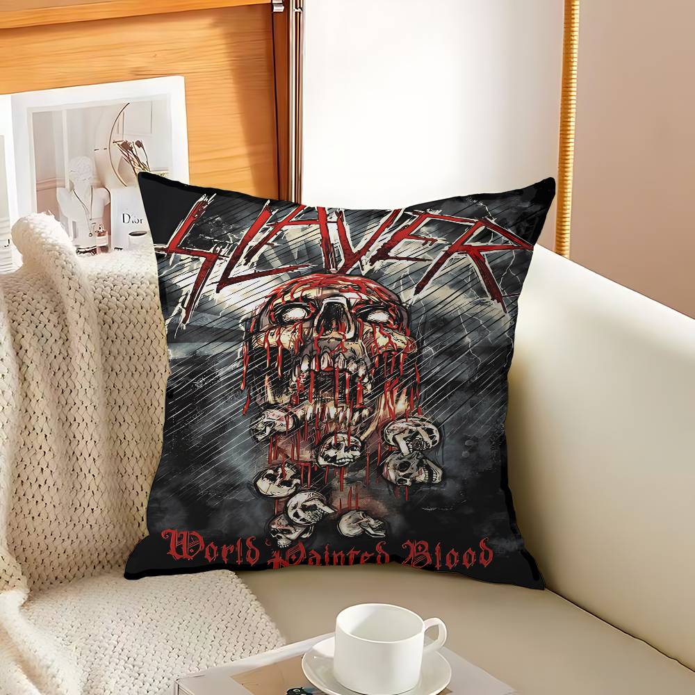 Slayer Heavy Metal Rock Band Pillow Gift Home Office Decoration Pillow Bedroom Sofa Car Cushion CoverPillow Case