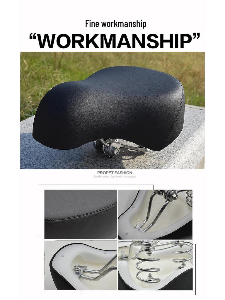Universal Electric Vehicle Seat Cushion for Bikes and Scooters - Thickened and Enlarged Saddle Accessory