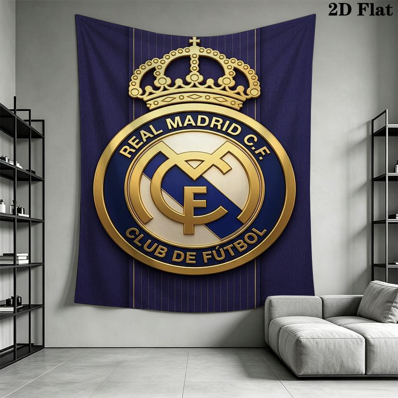 Real Madrid Cf Legacy Gold Blue Bedding 1 Duvet Cover 2 Pillowcase Without Core Soft And Comfortable Bedding Set Duvet Cover And Pillowcase