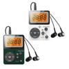 Pocket AM FM Radio Portable Reception Battery Powered Digital Tuning Radio with Stereo Earphone Large LCD Screen
