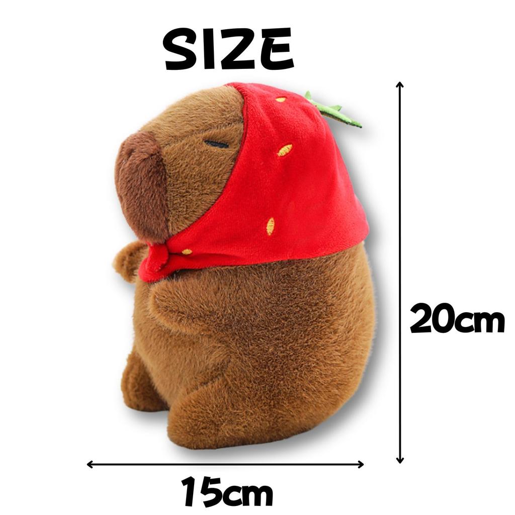 Leap Raupe Capybara Plush 20cm Toy, Strawberry,