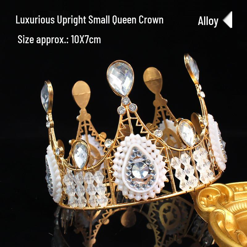 Queen Crown Cake Topper for Adults & Children - Gypsophila Pearl Birthday Decoration