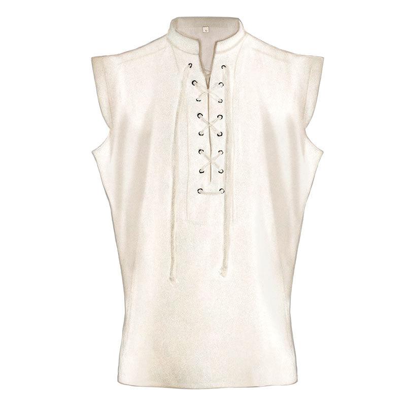 Herren Retro Gothic ärmellose Jacke Mittelalter Kostüm Weste Top Westen