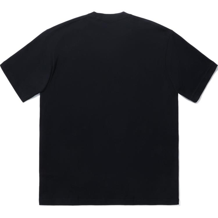 Li Ning Reignite Series Loose Fit Printed Crew Neck Short Sleeve T-Shirt Unisex T-Shirts Black AHSU923-1