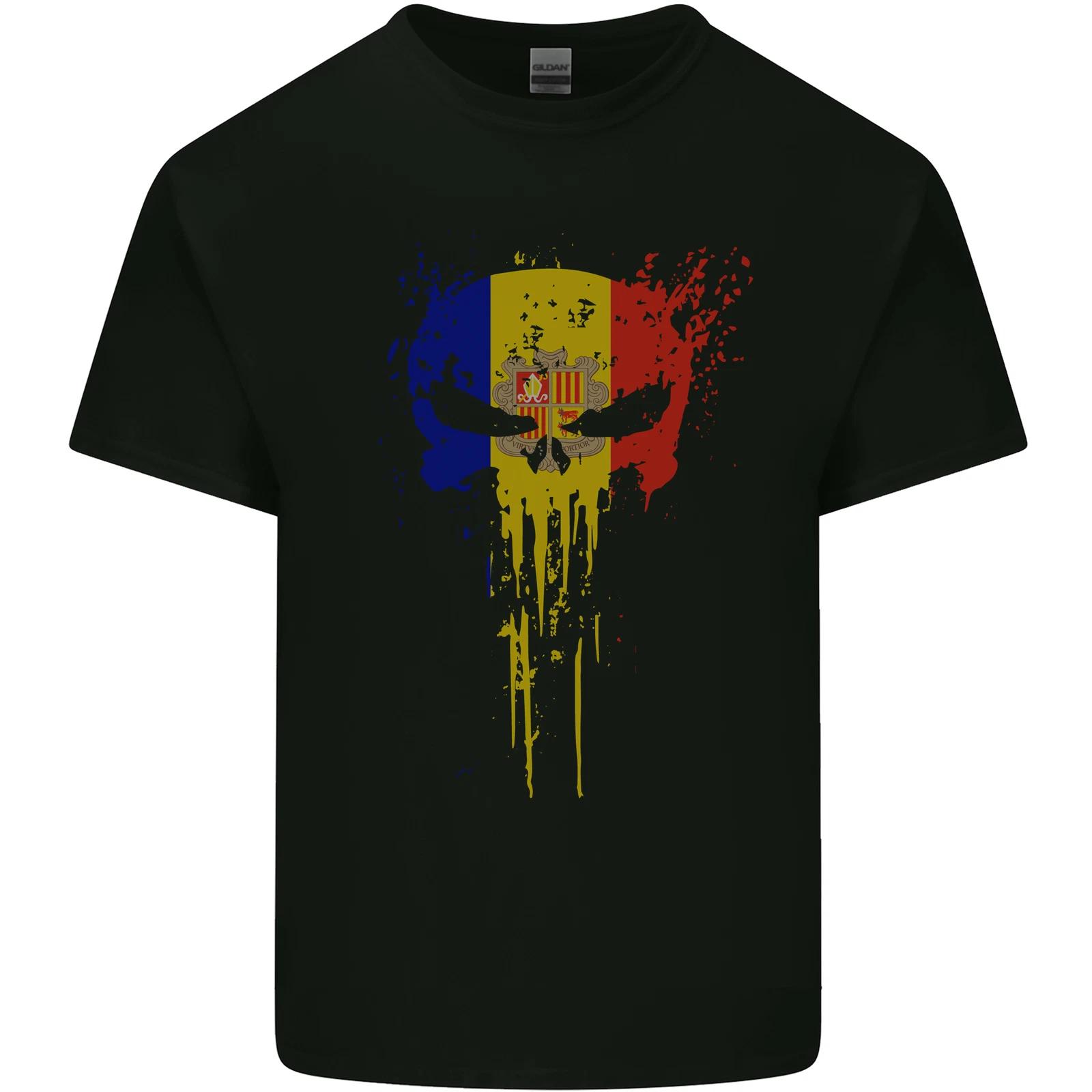 Andorra Skull Gym Training Bodybuilding Kids T-Shirt Childrens 3XL