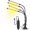 UOSU 4-Head Full Spectrum LED Plant Grow Light with Clip & Timer