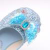Nuove scarpe da principessa per bambine per la primavera e l'autunno, scarpe con cristalli per bambine, scarpe con tacco alto di Elsa di Frozen con sfumatura blu per bambini