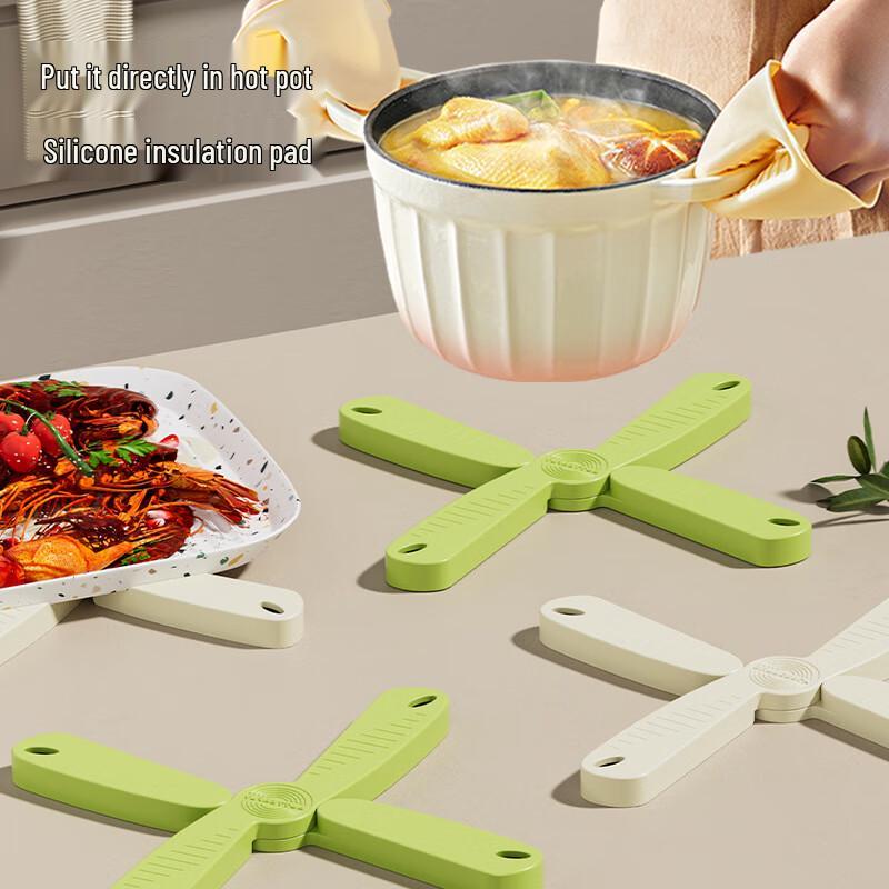 Changbaosen Foldable Silicone Trivet Set