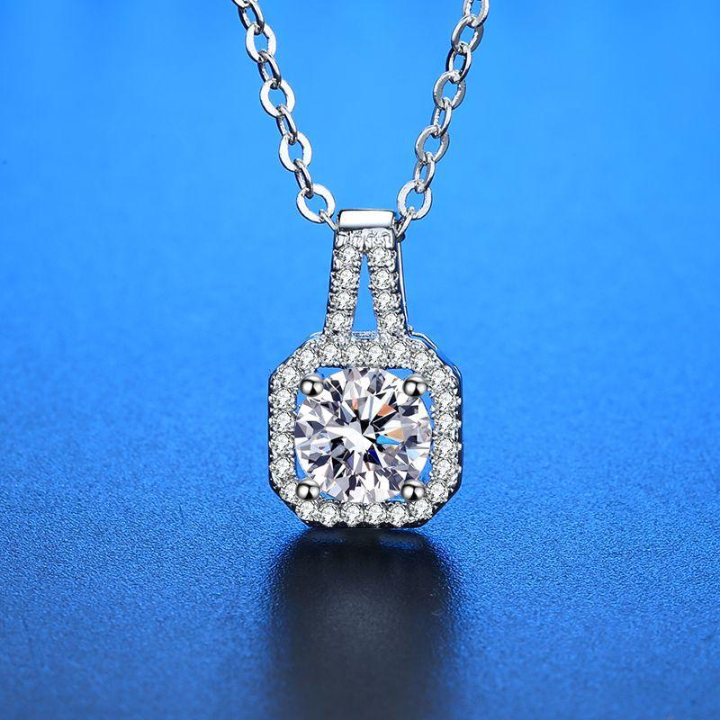 925 Sterling Silver Necklace Pendant AAA Zircon For Women Fashion Exquisite Student Girlfriend Jewelry Accessories Heart Gift
