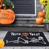 Halloween Skeleton Rug Trick or Treat Doormat Indoor Outdoor Entrance Welcome Floor Mat Holiday Ambiance Home Decoration