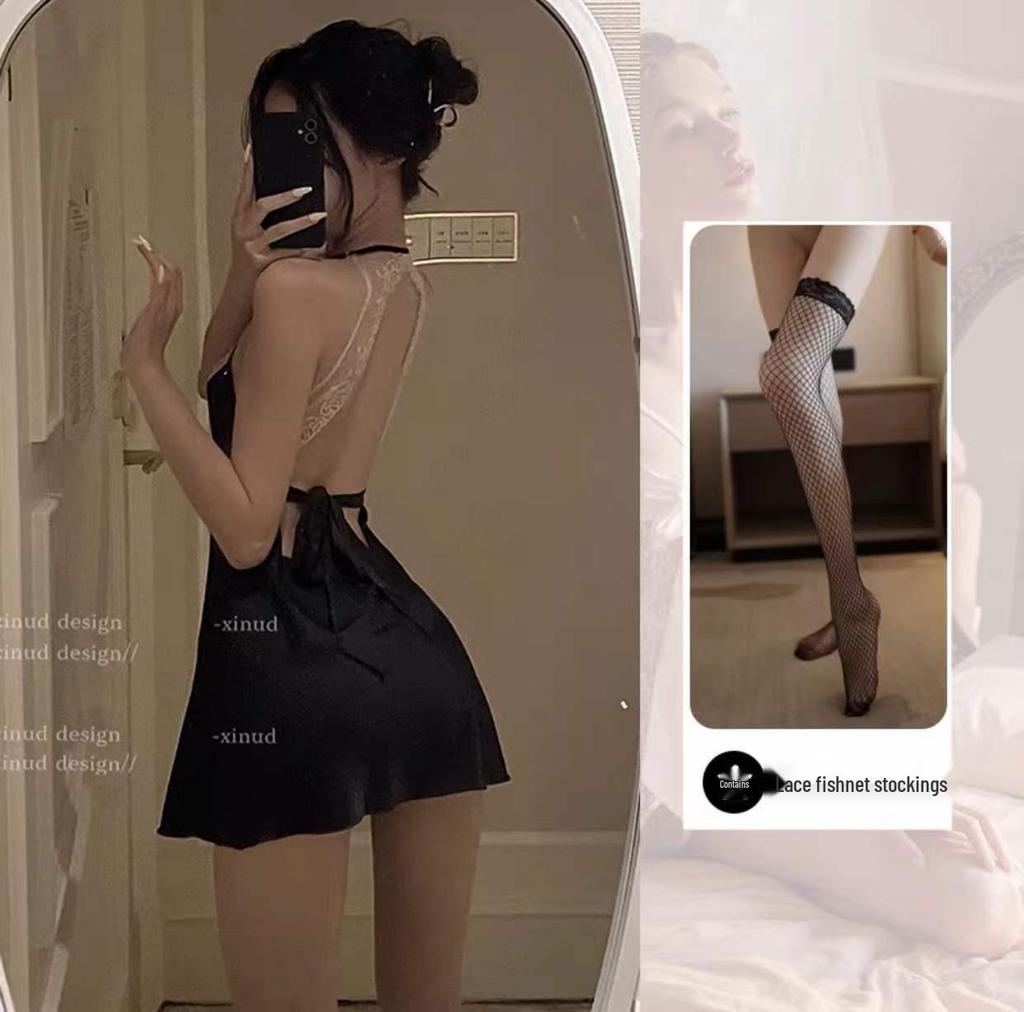 Mitternachts-Charme-Spitzen-Dessous: Flirty, Sexy Nachtwäsche für kleine Brüste