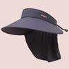 Hat women's summer new outdoor empty top hat ice silk UV protection sun hat large brim sun protection hat women