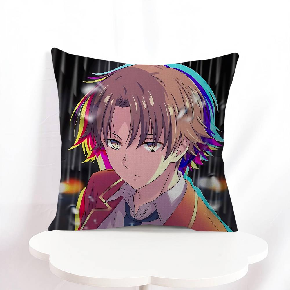 Kiyotaka Ayanokoji Kissenbezüge Cartoon Sofa Dekorativ Zuhause Doppelseitiger Druck Kurzer Plüsch Niedliche Kissenhülle