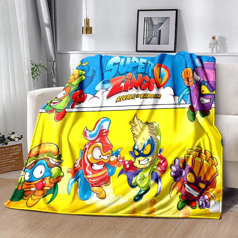 1pc Blanket Superthings2 Print Design, Lightweight Blanket for Sofa, Bed- Soft &Warm, Gift for All Seasons like Christmas, Halloween