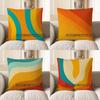 Home Decor Vibrant Curved Stripes Geometric Throw Pillow Pattern Cushion Cover Suitable For Sofa Bedroom Car Pillow Cover