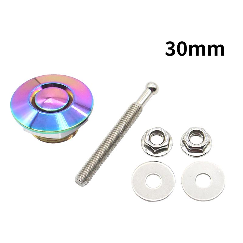 1Pcs 30/32Mm Car Push Button Bonnet Hood Pin Quick Release Latch Lock Clip Kit Aluminum Engine Exterior Parts Universal