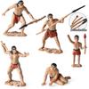Vibrant Educational Primitive People Figurine Set For Creative Play And Learning