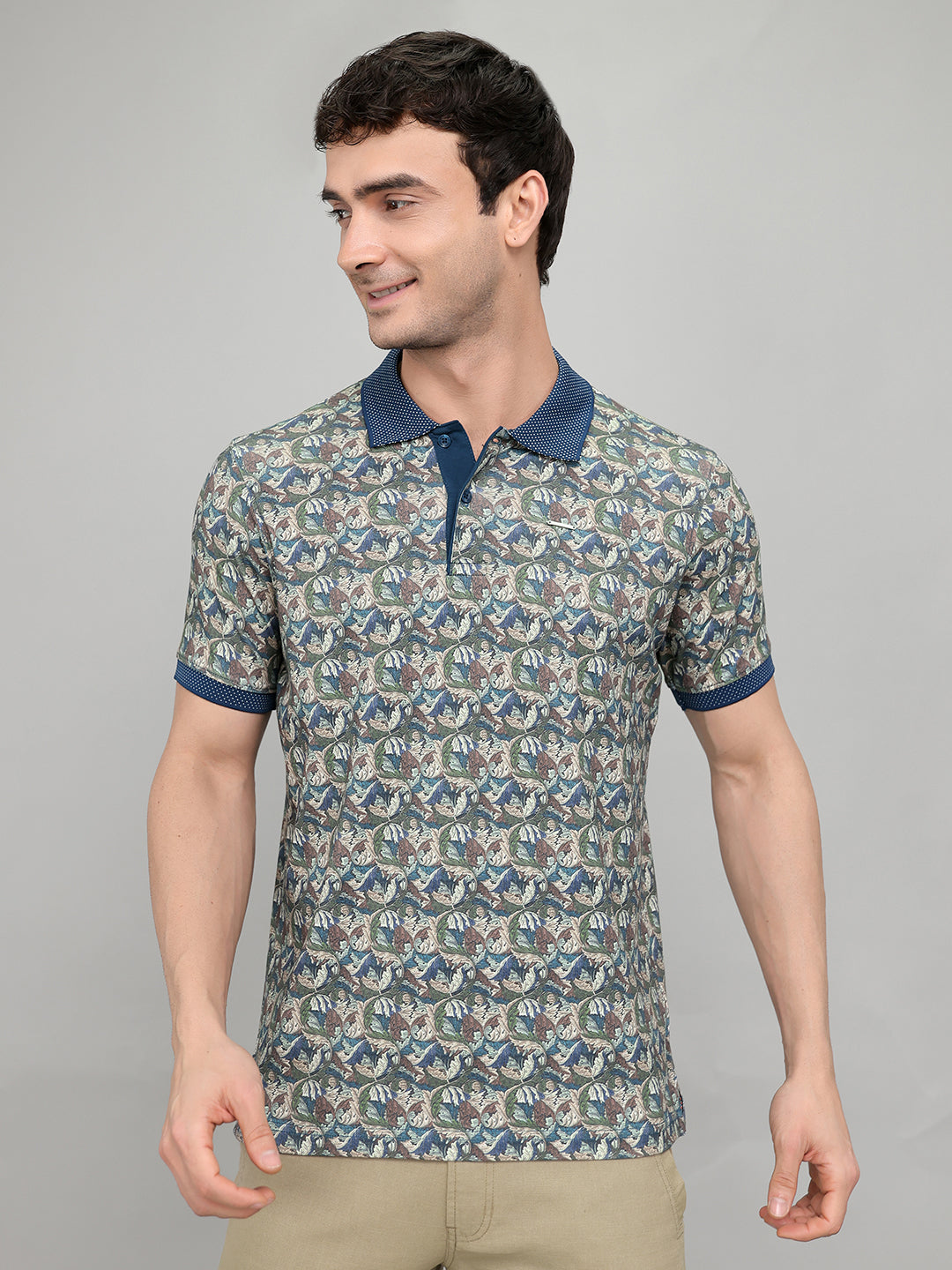Monte Carlo Men Smart Fit Teal Tshirt M