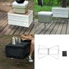 Camping Folding Coolers Stand Storage Box Bracket Metal Luggage Rack Portable Ices Box Holder for Outdoor Travel Cooking