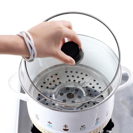 5 Pcs Steel Universal Home Kitchen Stainless Cap Round Pot Cover Lid