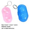 Plastic Ping Pong Box Buckle Closure 2 Balls Containable Anti Corrosion Table Tennis