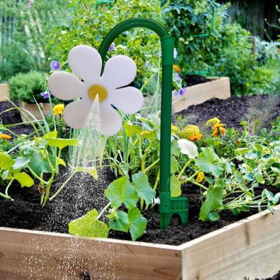 Flower Sprinklers for Outdoor Garden 360 Degree Rotating Moving Irrigation Tool Decorative Crazy Daisy Sprinkler for Water Fun