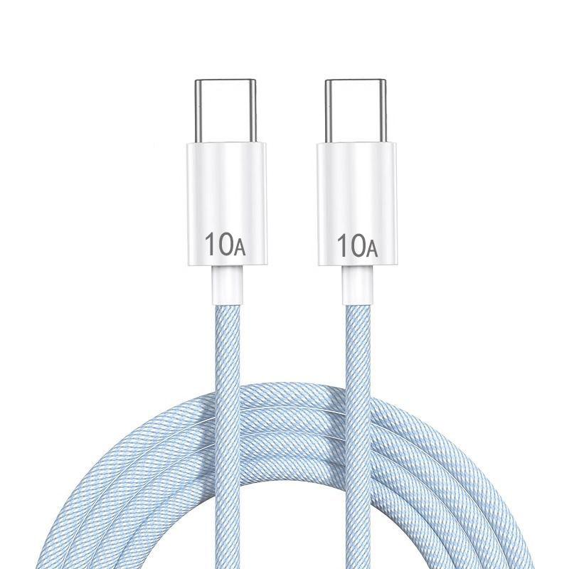 120W PD Dual Type-C Charging Cable, Compatible with Apple 15/16, Huawei, Xiaomi - 10A Fast Charge.